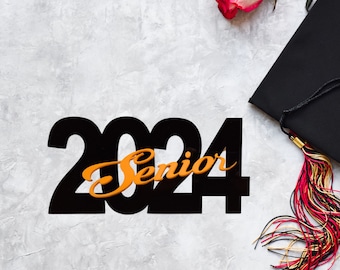 2024 Senior Wall Art Gift For High School Senior Party Home Decor For Table Grad Picture Sign Home Decor 2024 Graduation Sign