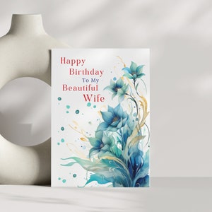 Carte d'anniversaire pour femme Carte de voeux d'anniversaire pour femme Carte d'amour pour femme Jolie carte pour femme Carte romantique pour joyeux anniversaire de femme