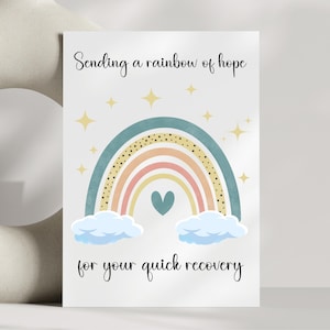 Carte de vœux Get Well Soon Carte de vœux confort Carte faite main sentiment pour ami Carte de bien-être Vibes