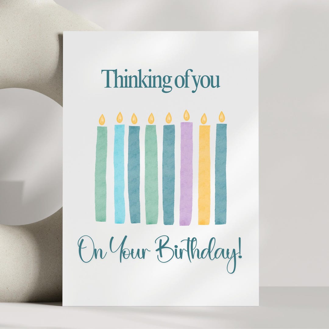 Thinking of You Birthday Card Sentimental Friendship Card Birthday Card ...