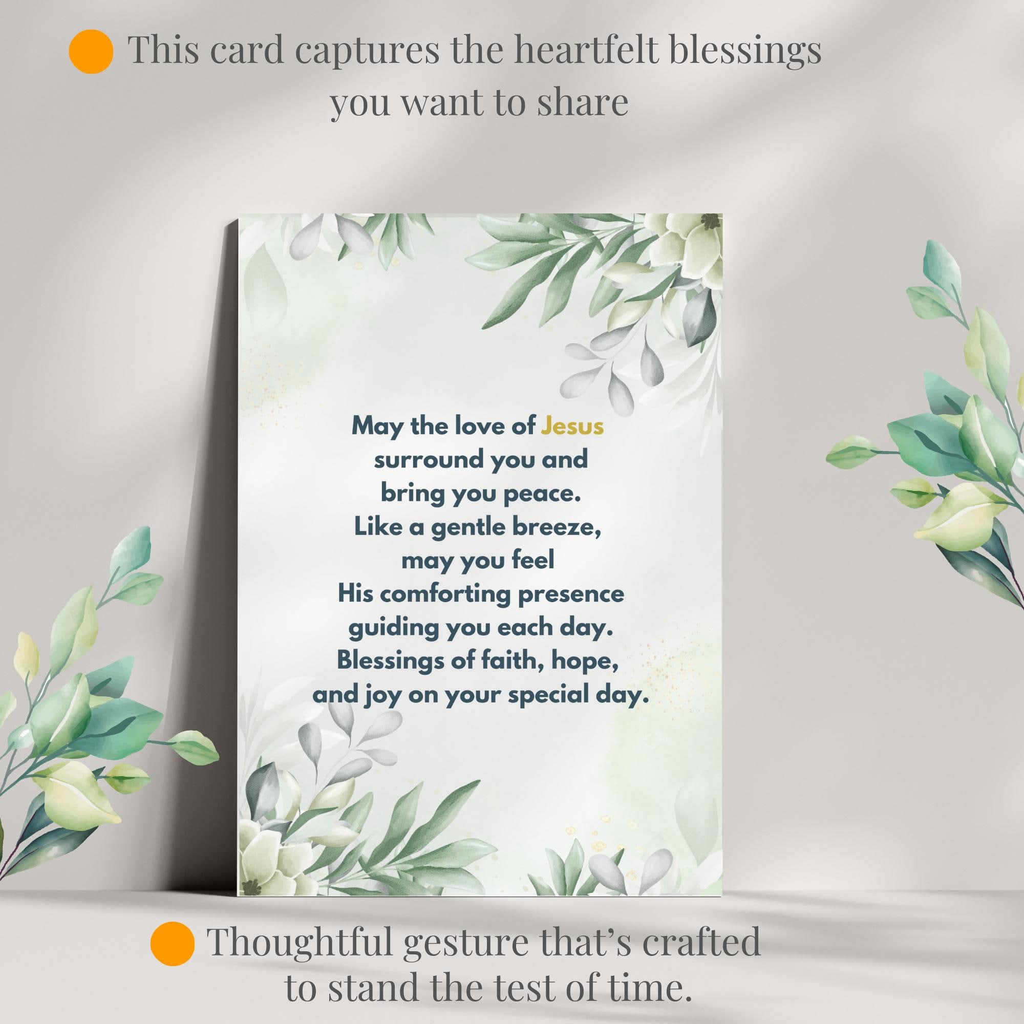 Birthday Card Religious for Her Christian Floral Birthday Card Faith ...