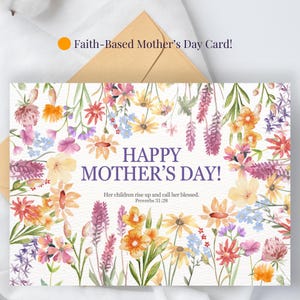 Religious Mother&#39;s Day Card Christian Card Mom Faith Based Card Jesus Mother&#39;s Day Card Bible Verse MOM Card Gift God Card For Mom