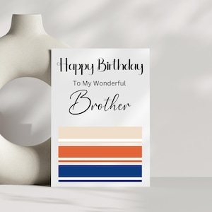 Carte d'anniversaire frère Joyeux anniversaire Carte frère Carte d'anniversaire frère de soeur Carte pour frère Carte pour frère Carte fait maison pour frère