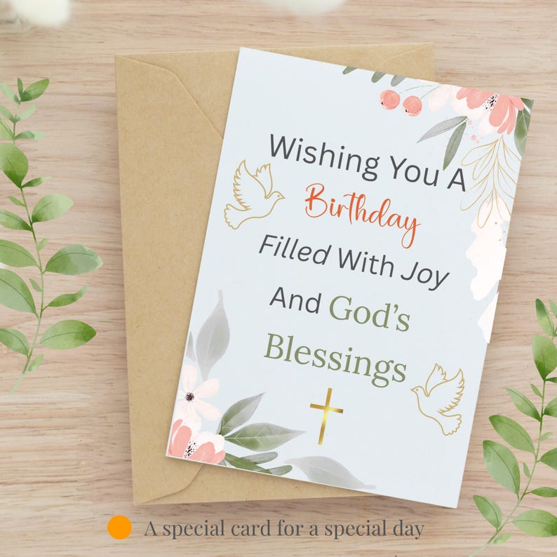 Religious Birthday Card for Women Christian Greeting Card Christian ...