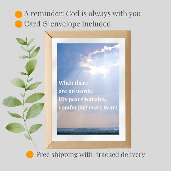 Religious Sympathy Card Christian Encouragement Greeting Card