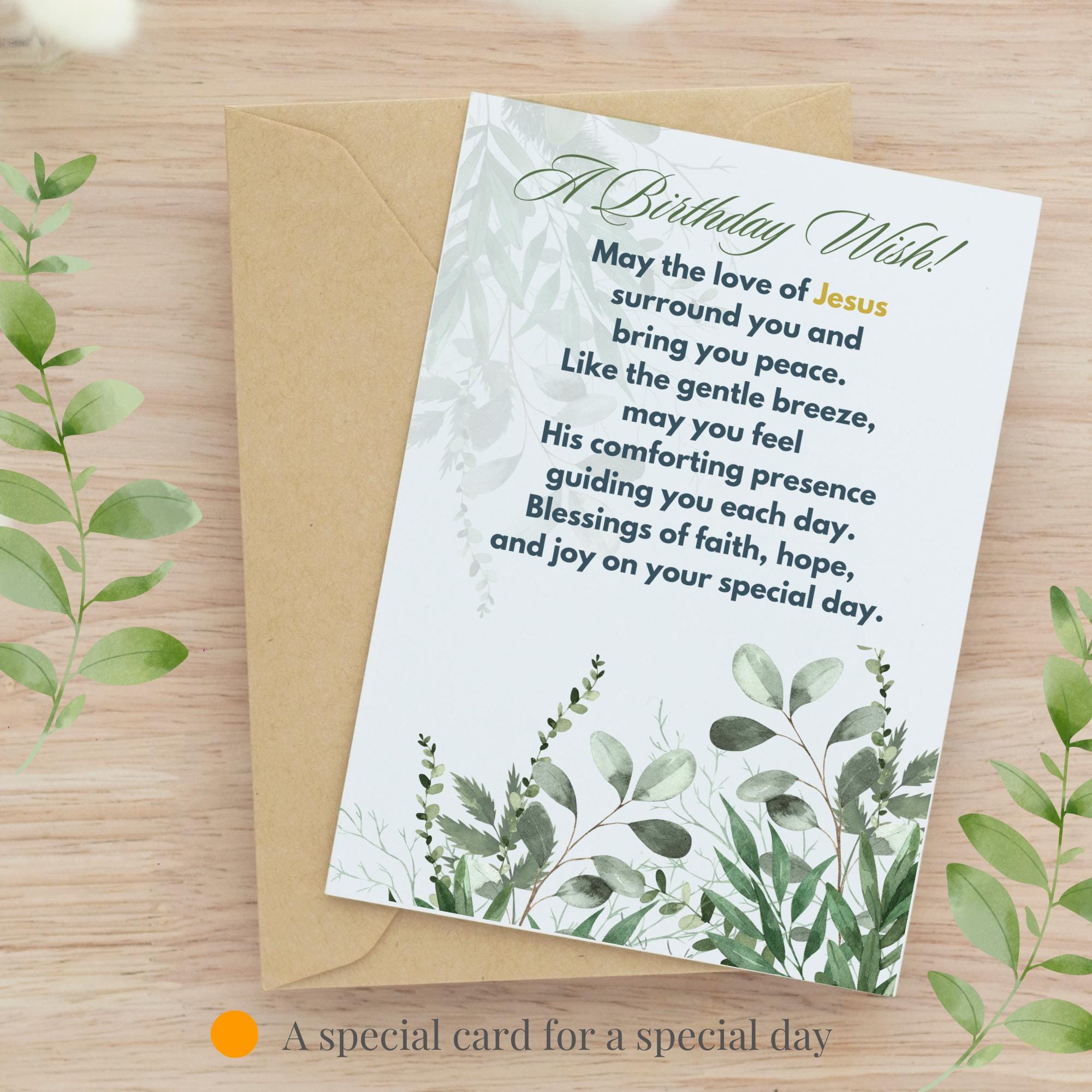 Faith Based Birthday Card for Her Christian Floral Birthday Card Faith ...