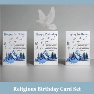 Religious Birthday Card Set of 3 Christian Birthday Cards Faith Based Card Bundle Scripture Bible Verse Birthday Cards Gift For Friends