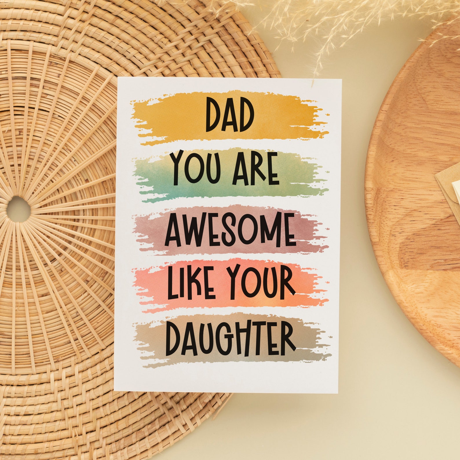 Birthday Card for Dad From Daughter Happy Birthday Card Dad Funny