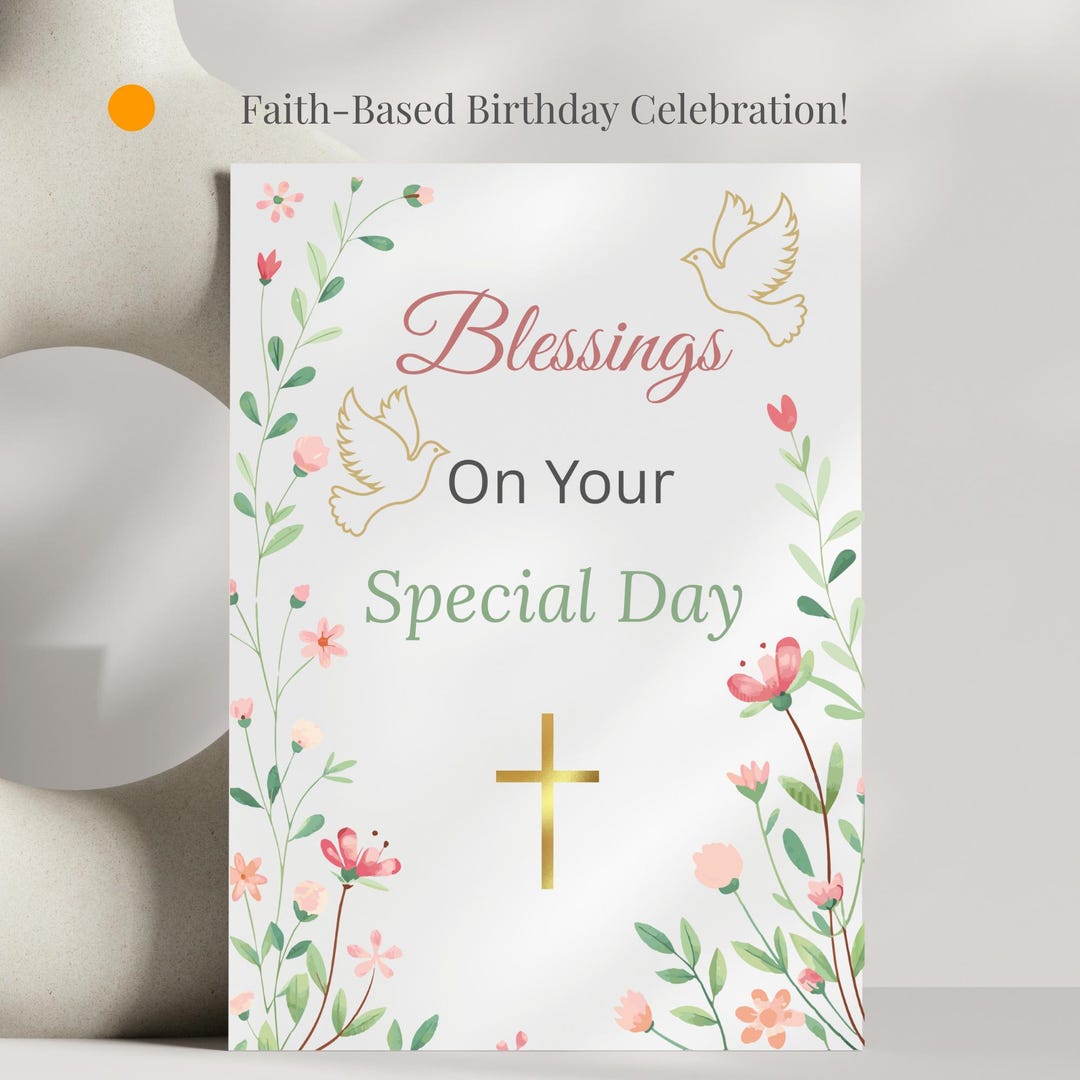 Religious Birthday Card for Her Christian Greeting Card Birthday Card ...