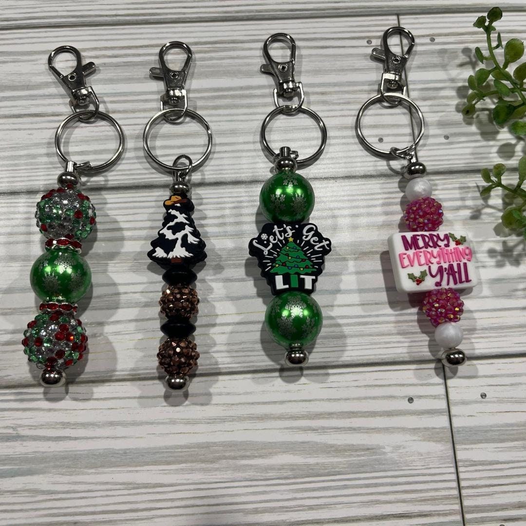Festive Christmas Keychain Gifts for Women - Stocking Stuffer Charms - Etsy