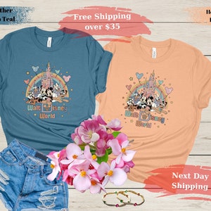 Retro Walt Disney World Shirt, Vintage Disneyworld Shirt, Mickey And Friends Shirt, Magic Kingdom Shirt, Disney Trip Shirt