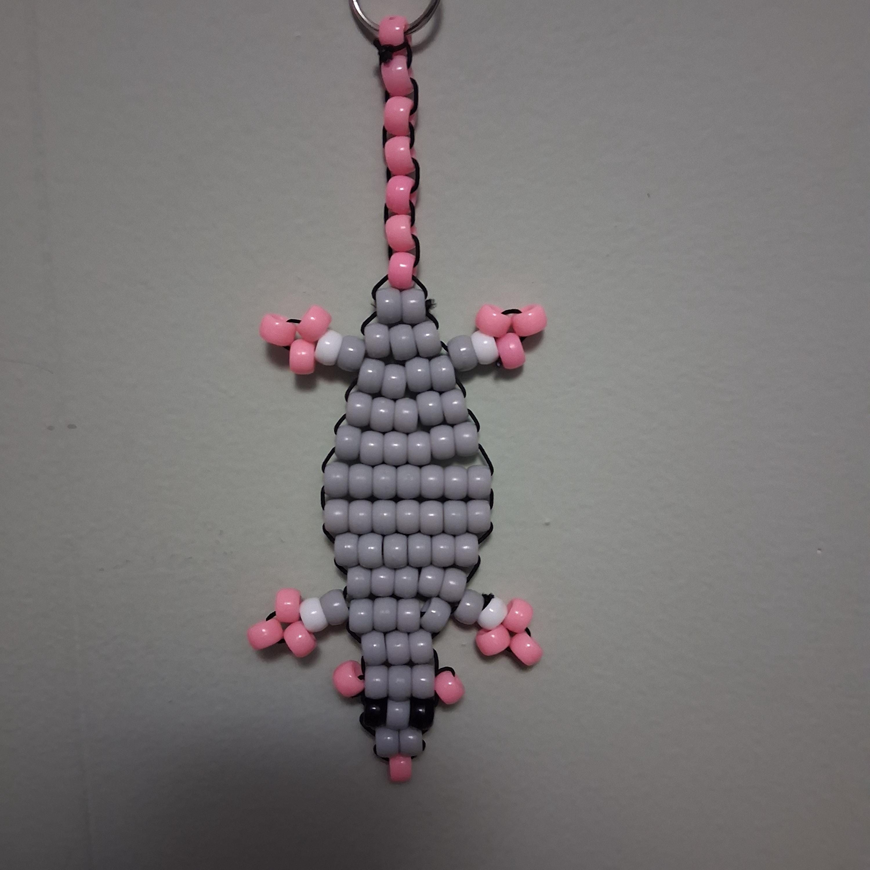 Chunky Beaded Rat Keychain - Etsy