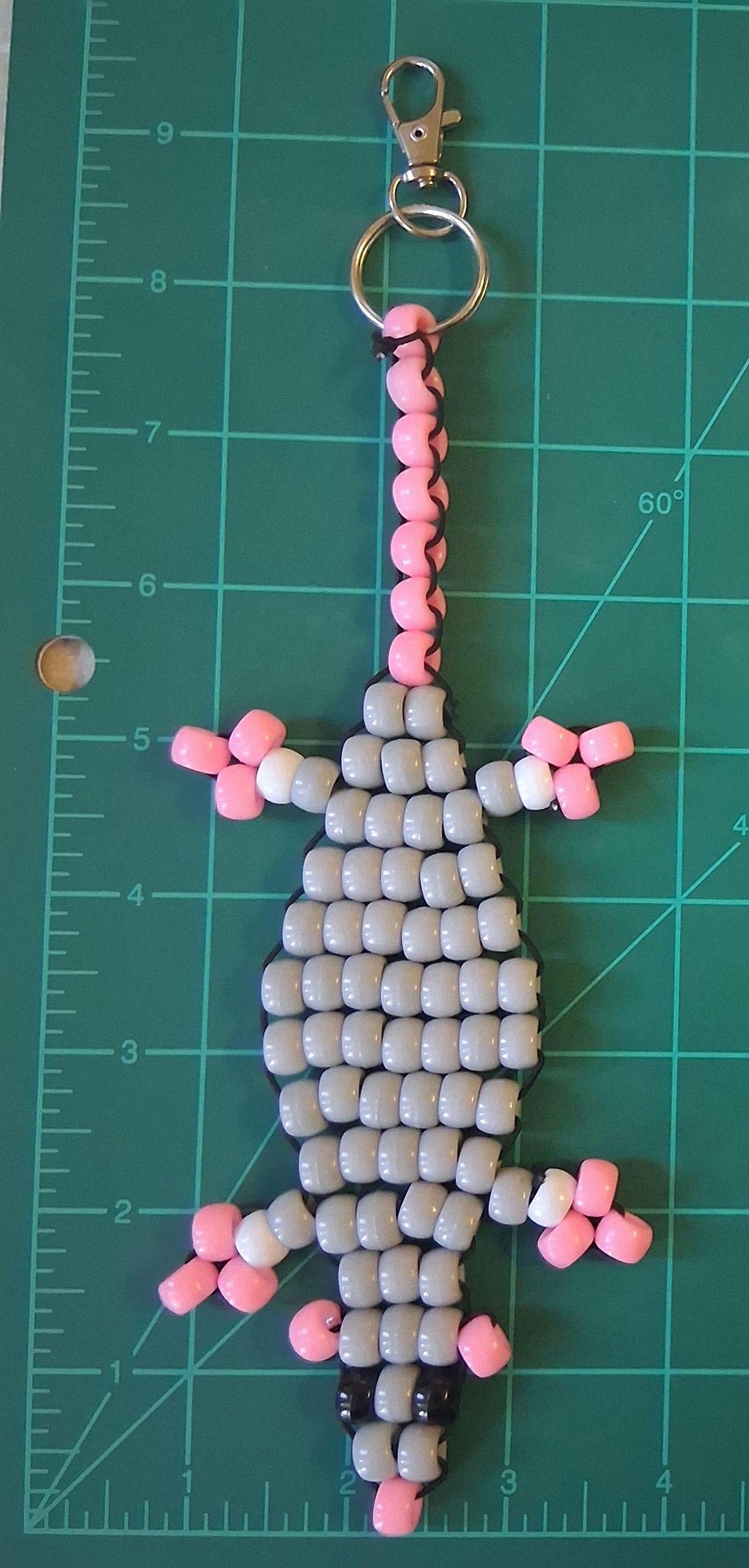 Rooty Keychains Chunky Beaded Rat Keychain - Etsy