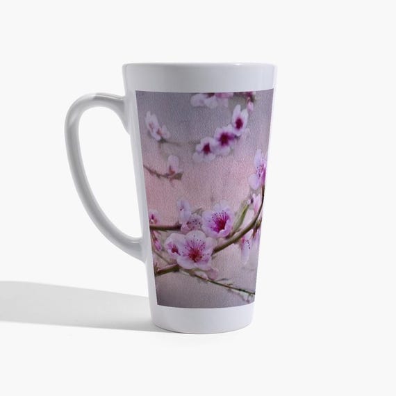 Pink Blossoms 17 oz Latte Mug