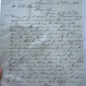 Carta manuscrita de 1854 / Efímeras del comercio del carbón de la época victoriana / Correspondencia escocesa antigua / Historia industrial