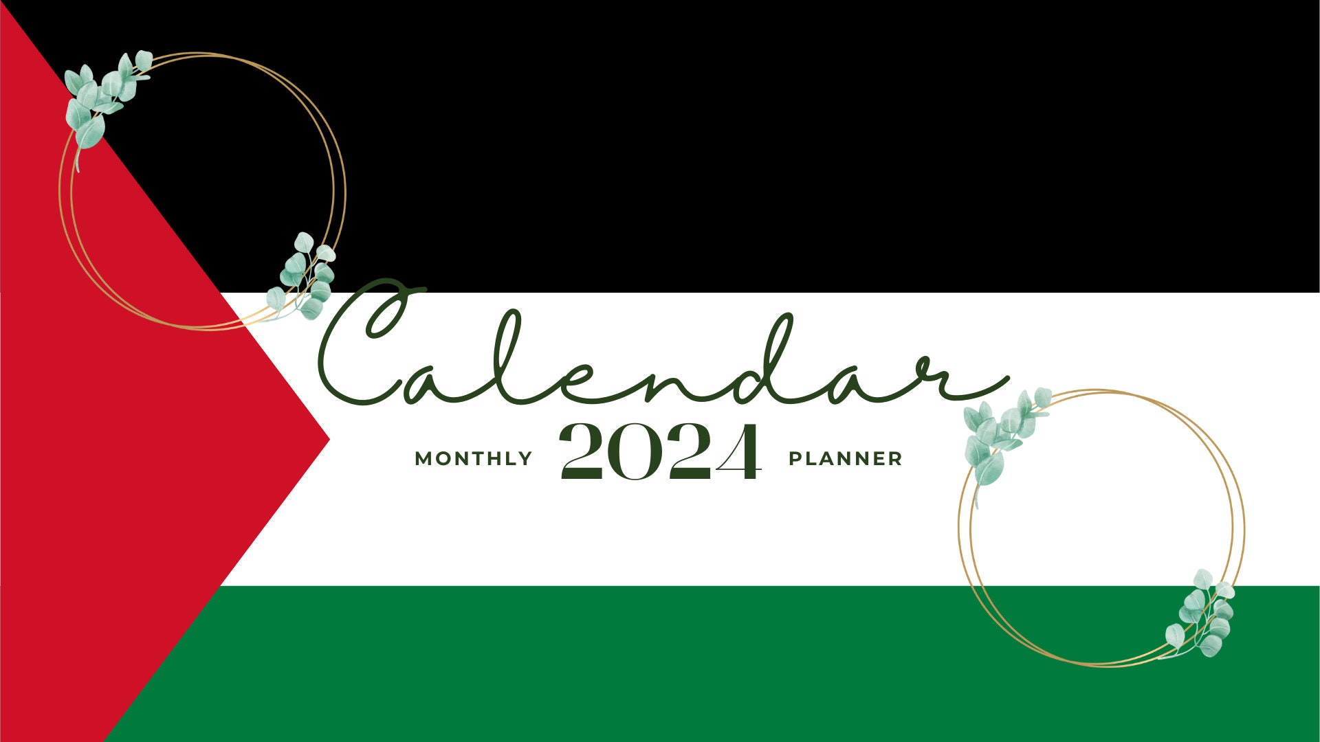 Palestine Calendar 2024 A Year of Hope and Peace - Etsy