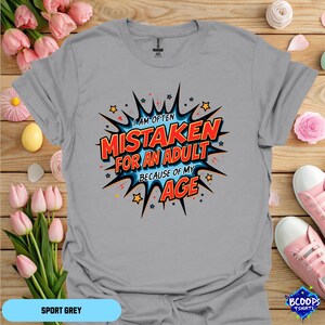 Clever Quote Tee: Age Mix-Up Tshirt for Adults