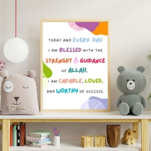 Little Muslim Print, Islamic Kids Print, Children Wall Art, Eid Gift for Kids, Children Eid Gift, Ramadan Kids Gift, Islamic Nursery