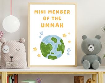 Little Muslim Print, Islamic Kids Print, Children Wall Art, Eid Gift for Kids, Children Eid Gift, Ramadan Kids Gift, Islamic Nursery