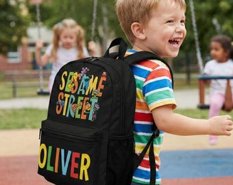 Mochila personalizada de Barrio Sésamo, mochila escolar infantil personalizada