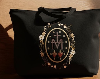 Virgin Mary Tote Bag: Catholic Christian Gift, Bible Study, Prayer, Faith Gift for Women