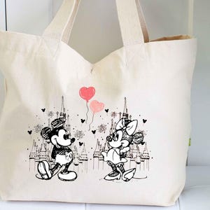 Bolso de mano retro de Mickey y Minnie Mouse - Diseño Disney Love imagen 5