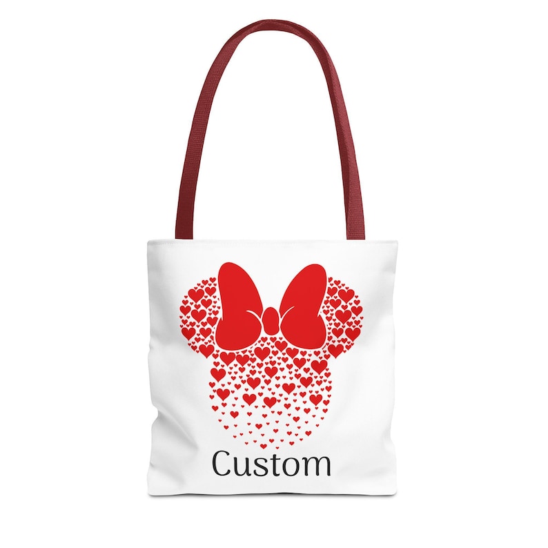 Personalisierte Minnie Maus Einkaufstasche, Name Disney Geschenk Bild 2