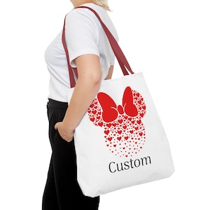 Personalisierte Minnie Maus Einkaufstasche, Name Disney Geschenk Bild 8
