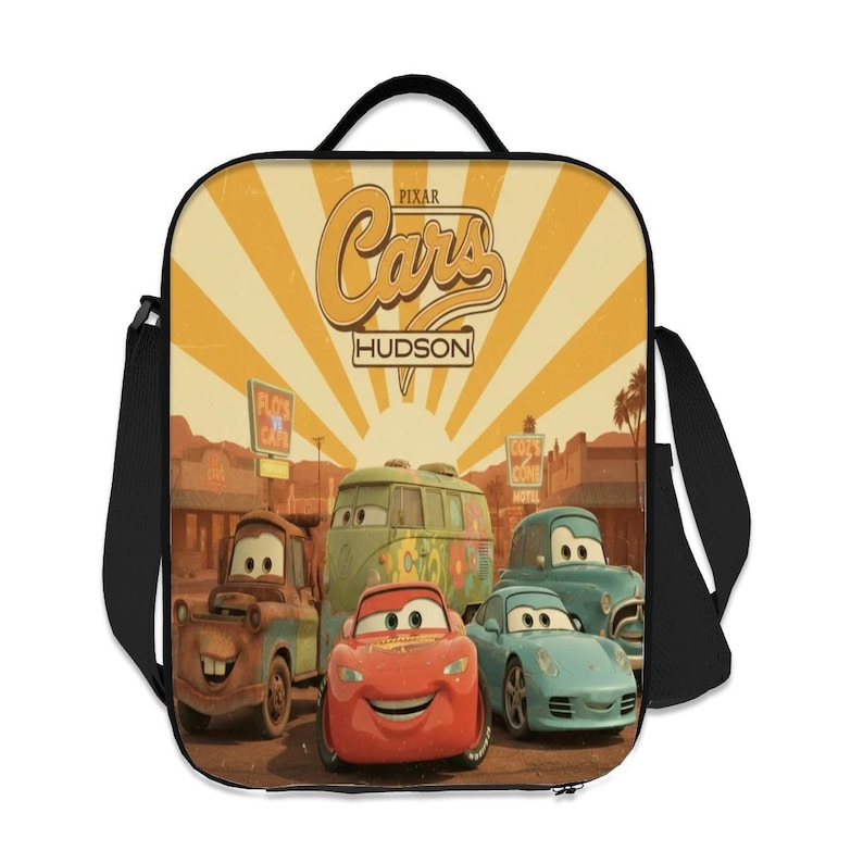 Bolsa isotérmica personalizada de Rayo McQueen de Disney Cars, caja de Radiator Springs imagen 6