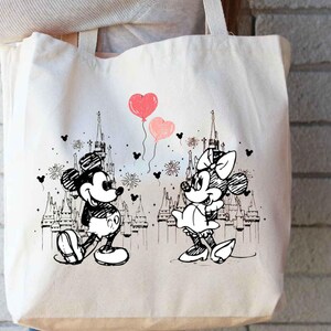 Bolso de mano retro de Mickey y Minnie Mouse - Diseño Disney Love imagen 4