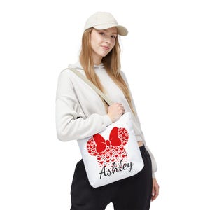Benutzerdefinierte Mädchen Minnie Kopf Tasche, Mädchen Valentinstag Geschenk, personalisierte Mädchen Tasche, benutzerdefinierte Disney Trip Tasche, Minnie Kopf Design, Valentinstag Geschenk