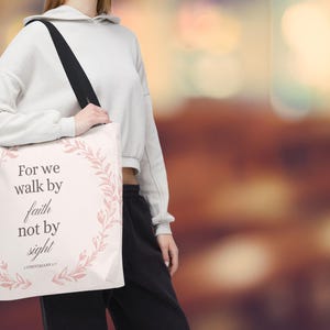 Faith Tote Bag: Bible Quote, Christian Religious Gift