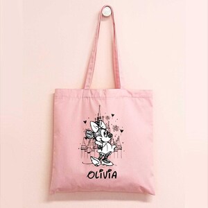 Personalized Retro Minnie Mouse Tote Bag, Disney Trip Bag image 2