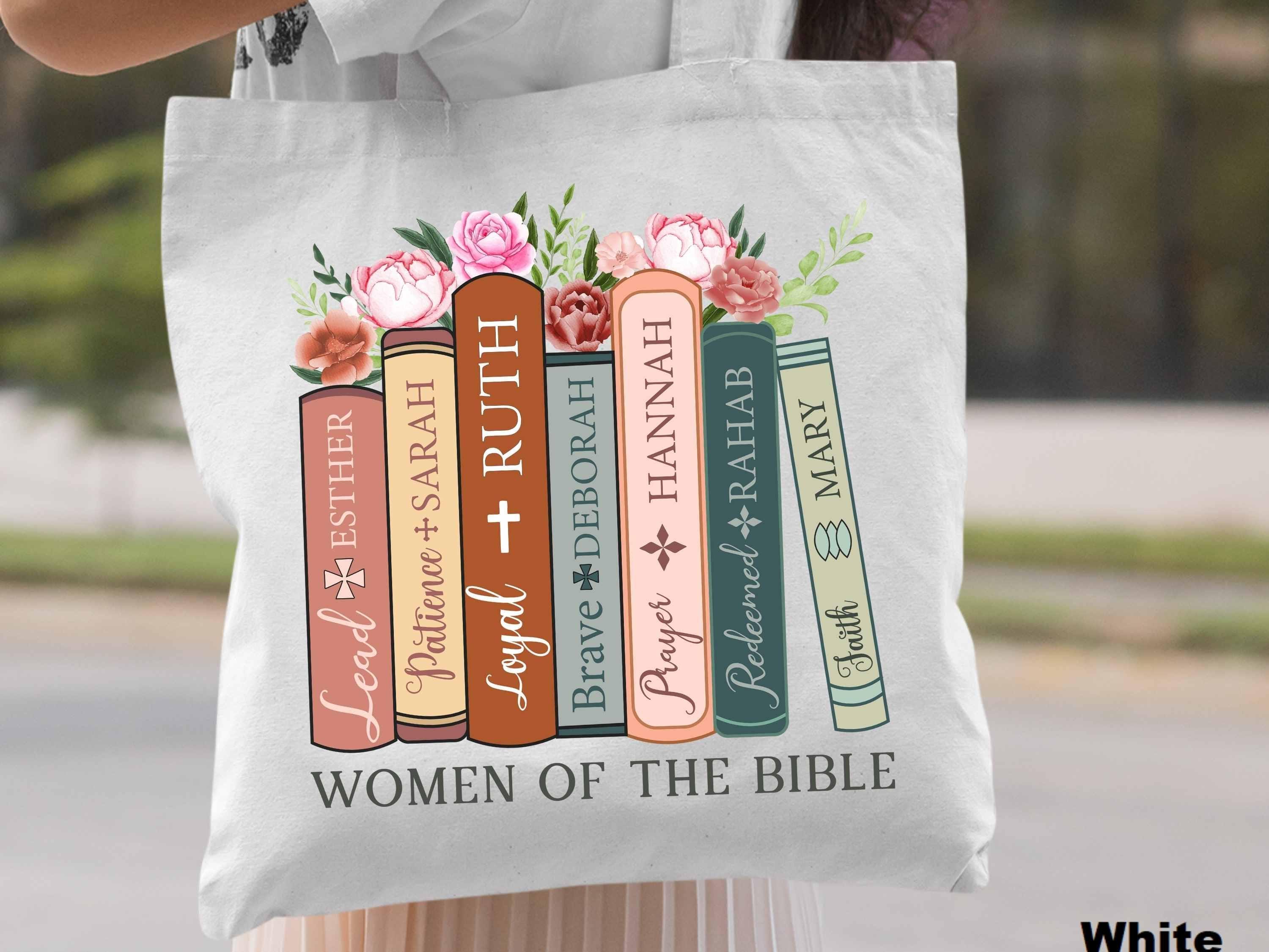 Christian Women Of The Bible Tote, Gift For Christians, Christian Book Lover Gift, Bible Verse Tote, Christian Mom Bag,Jesus Church Tote Bag