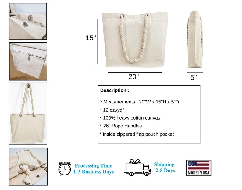 a picture of a tote bag with measurements