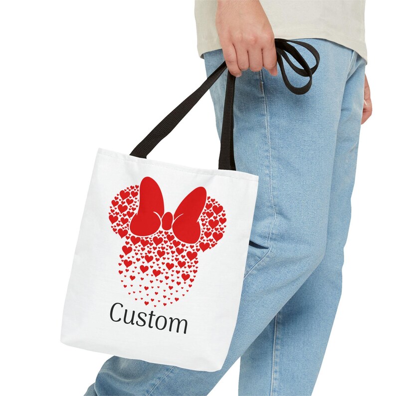 Personalisierte Minnie Maus Einkaufstasche, Name Disney Geschenk Bild 7
