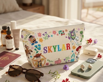 Personalized Toy Story Cosmetic Bag: Woody Buzz Lightyear Jessie Skylar Pouch
