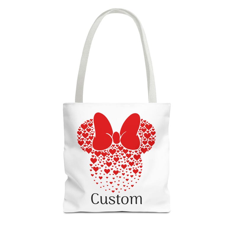 Personalisierte Minnie Maus Einkaufstasche, Name Disney Geschenk Bild 3