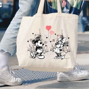 Bolso de mano retro de Mickey y Minnie Mouse - Diseño Disney Love imagen 3