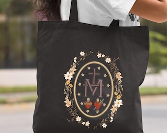 Religious Tote, Catholic Gift, Virgin Mary Tote Bag, Christian Tote Bag, Faith-Inspired Bag, Inspirational Tote, Catholic Tote, Church Tote