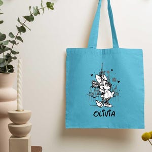 Personalized Retro Minnie Mouse Tote Bag, Disney Trip Bag image 3