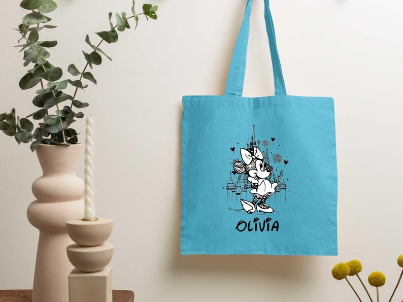Personalized Retro Minnie Mouse Tote Bag, Disney Trip Bag image 3