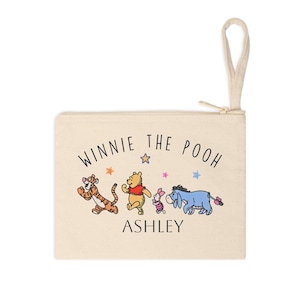 Kundenspezifisches Retro Winnie The Pooh Zubehör-Etui, kleine Tasche für Disney-Fans, Make-up-Tasche mit Pooh-Bär-Design, süße Winnie The Pooh-Tasche
