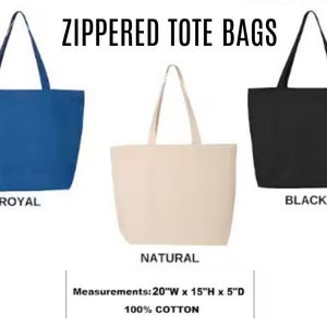 a tote bag is shown in three different colors