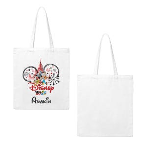 Custom Disney Trip 2026 Bag, Mickey Mouse Friends, Disneyland Castle Canvas Tote 15.75x13.78 (free shipping) 画像 6
