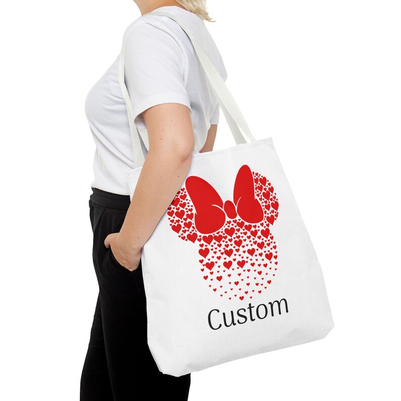 Personalisierte Minnie Maus Einkaufstasche, Name Disney Geschenk Bild 6