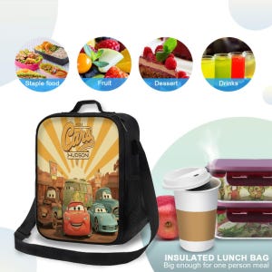 Bolsa isotérmica personalizada de Rayo McQueen de Disney Cars, caja de Radiator Springs imagen 4