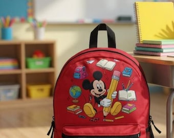 Personalized Mickey Mouse Kids Backpack, Disney School Bag