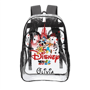 Sac à dos transparent Disney Family Trip personnalisé, sac de voyage Mickey et ses amis image 7