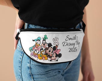 Riñonera Disney Trip 2026, bolso Disney personalizado, riñonera inspirada en Mickey y Minnie, riñonera de vacaciones, regalo para amantes de Disney, riñonera de parque temático